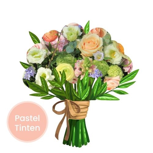 Pastellfarbener Überraschungsstrauß (klein)
