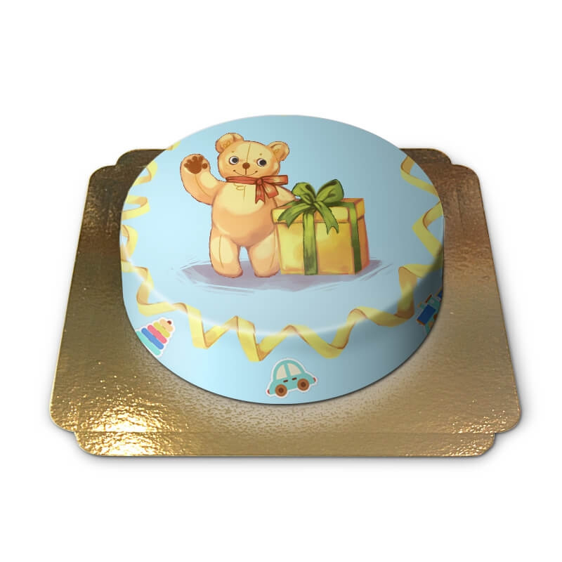 Blauer Teddybärkuchen (Klein (6 Portionen))