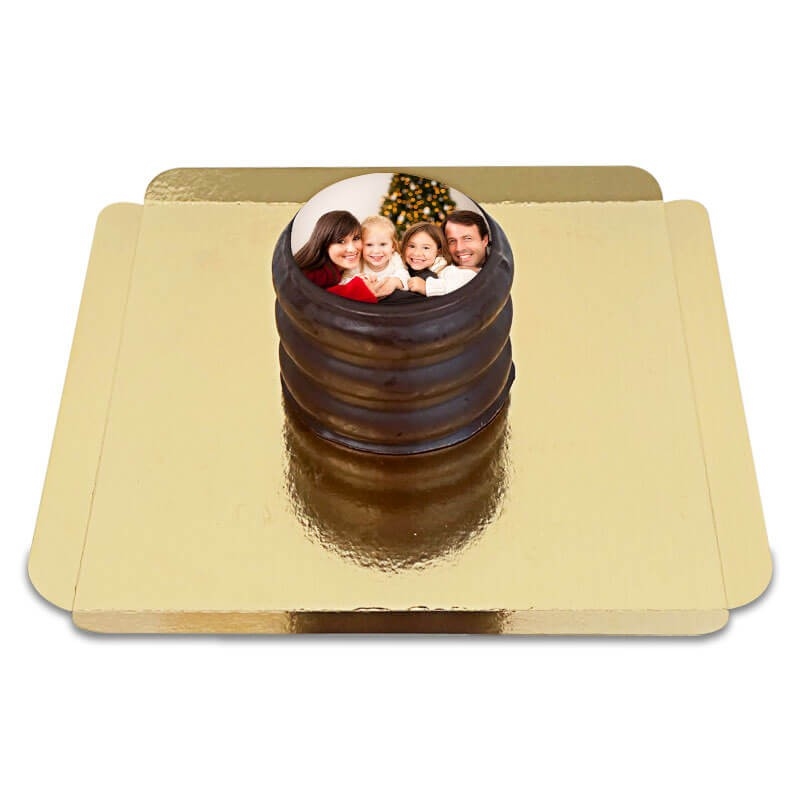 Baumkuchen Zartbitterschokolade mit Foto (1 Stück)