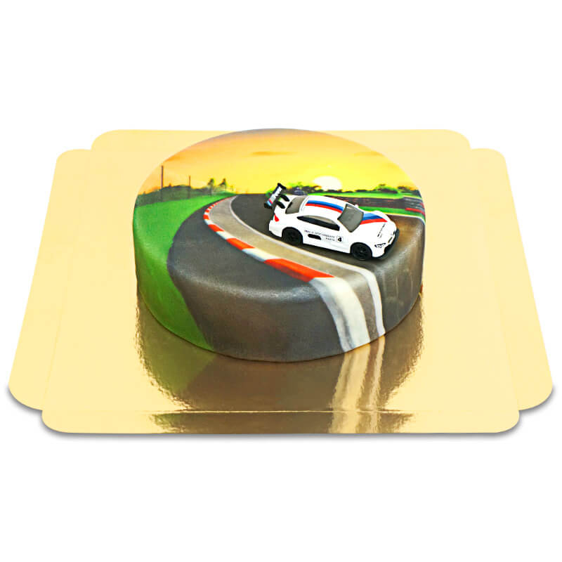 Toy car on cake BMW (Small (18cm (6 Servings)))