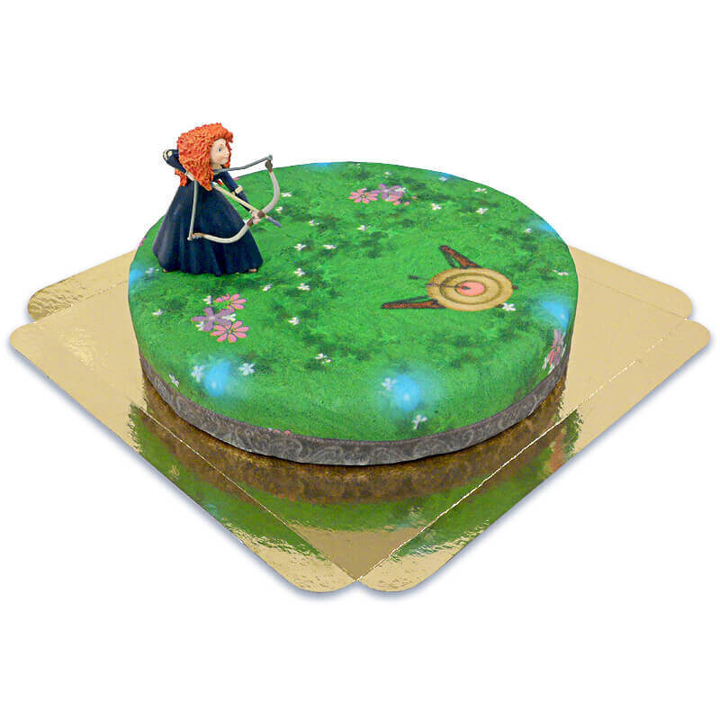 Merida-Figur auf Zielkuchen