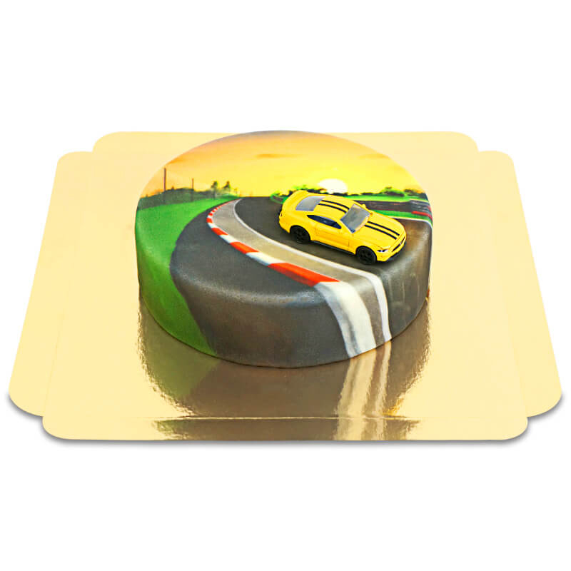 Toy car on cake - FORD (Small (18cm (6 Servings)))