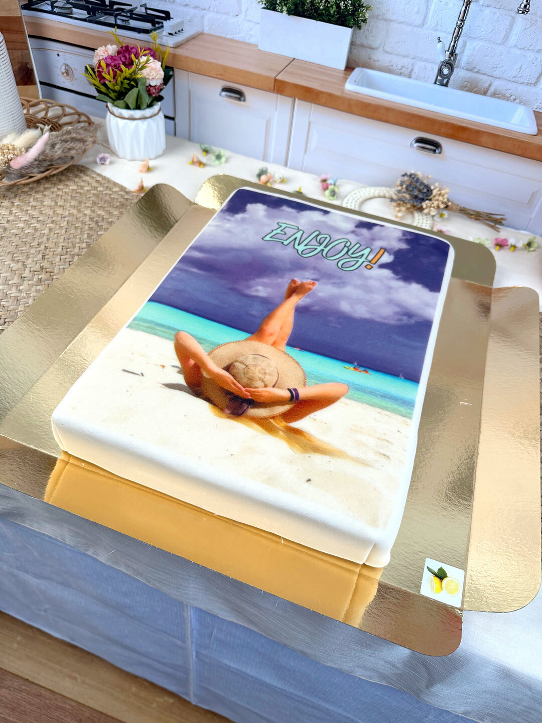 Fototorte ohne Rahmen (Klein (20 cm x 14 cm (Größe S - 6 Portionen)))