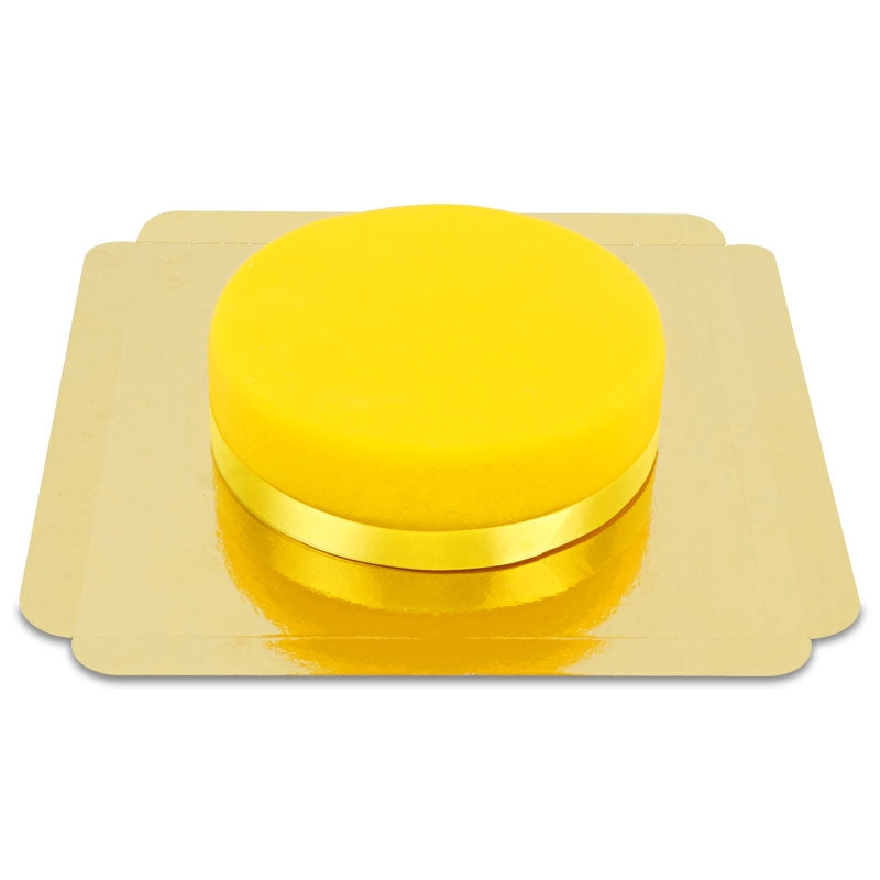 Gelbe Torte mit Tortenband (Klein (18 cm(6 Portionen)))