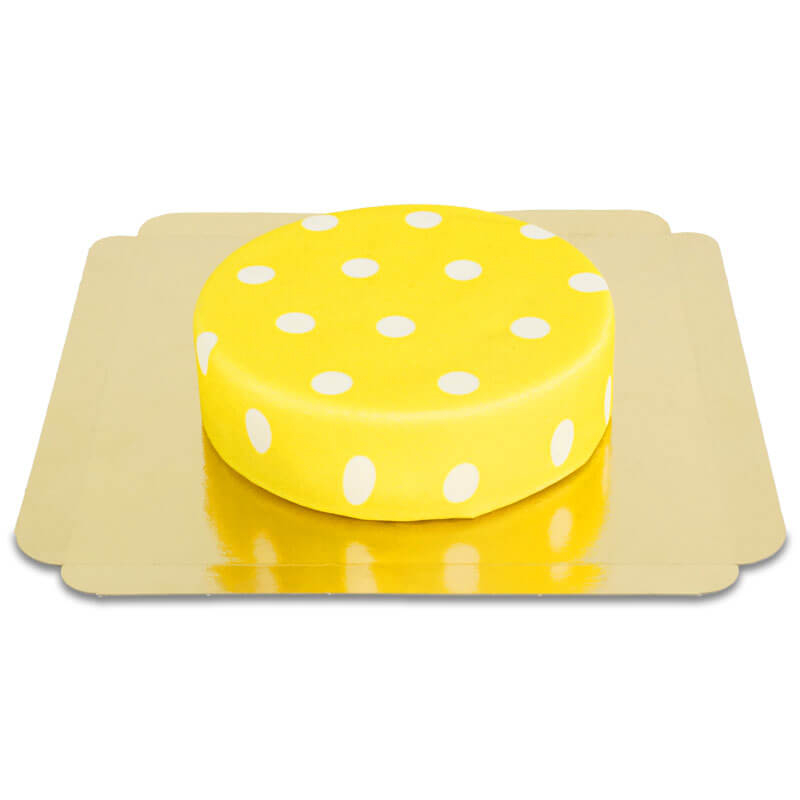 Gelb mit weißen Punkten (Klein (18 cm (6 Portionen)))