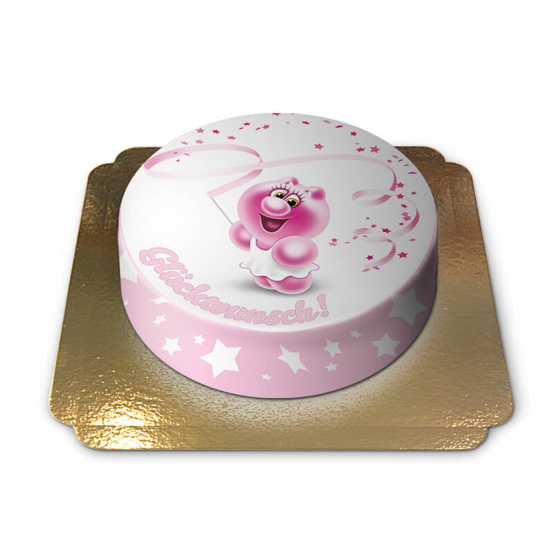 Gelini-Kuchen - Rosa Glückwünsche (Klein (6 Portionen))