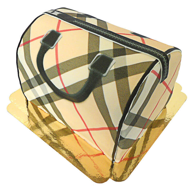 Handtaschentorte mit Muster, beige