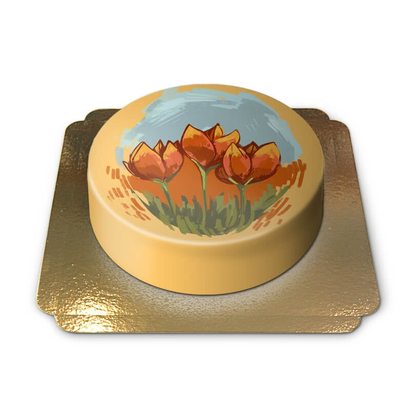 Holland Tulip Cake (Small (18 cm(6 servings)))
