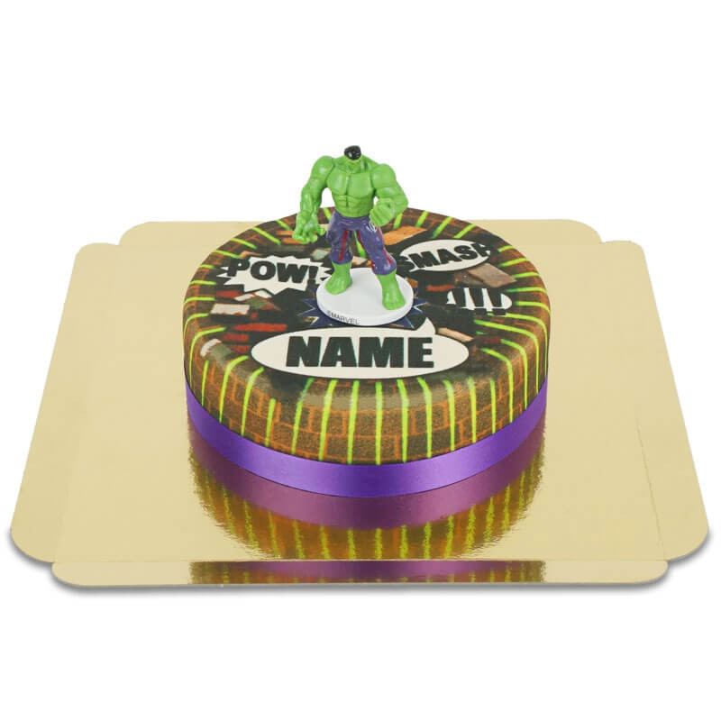 Hulk auf Comic-Kuchen (Klein (6 Portionen))