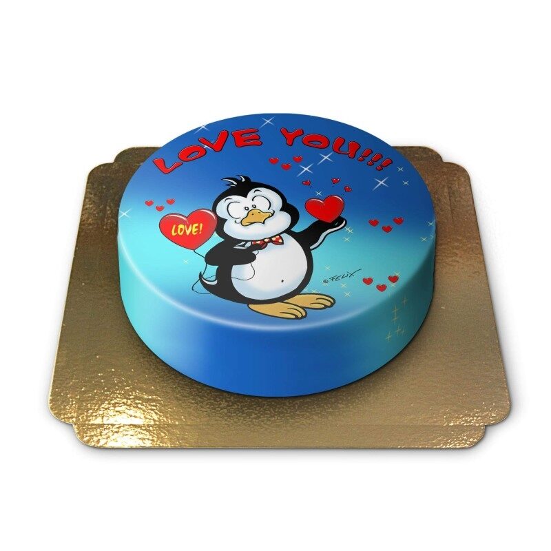 Ich liebe dich Pinguinkuchen (Klein (6 Portionen))