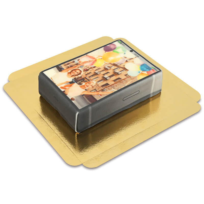Photo cake in smartphone design (Small (20cm X 14cm (Size S - 6 Servings)))
