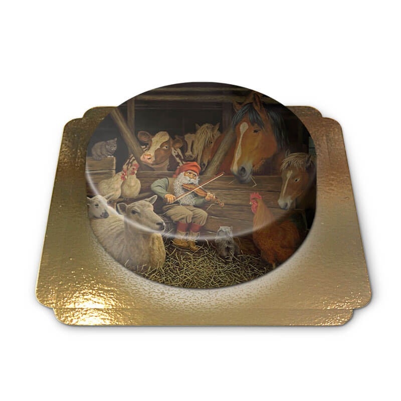 Making music in the stable - Jan Bergerlind (Small (18 cm (6 Servings)))