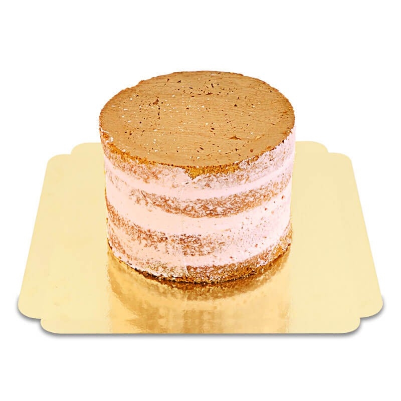 Naked Cake Erdbeere - verschiedene Größen (Klein (18 cm (12 Portionen)))