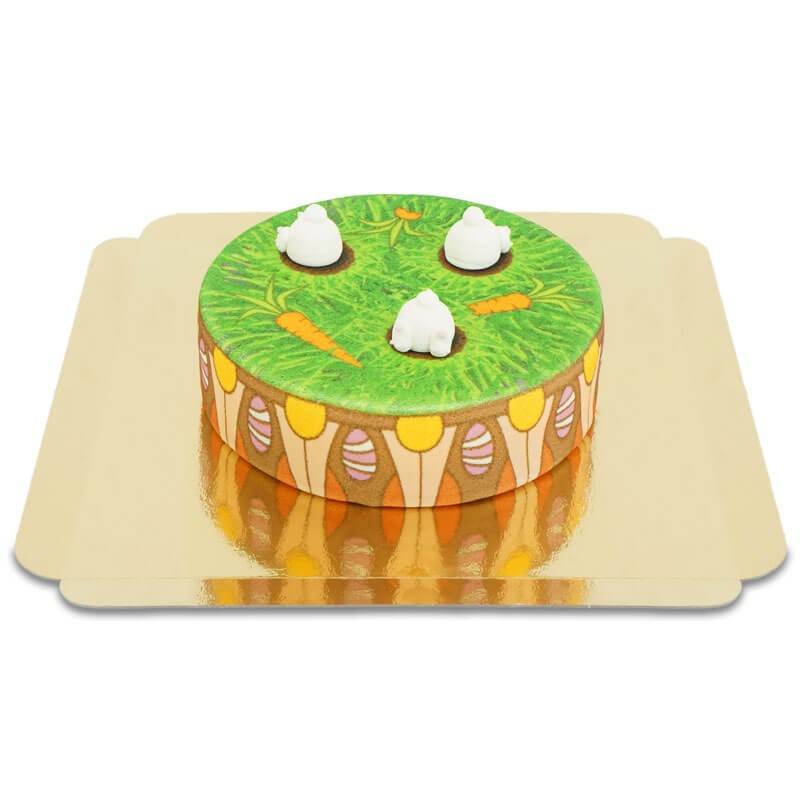 Hasen auf Blumentopfkuchen (Klein (18 cm(6 Portionen)))