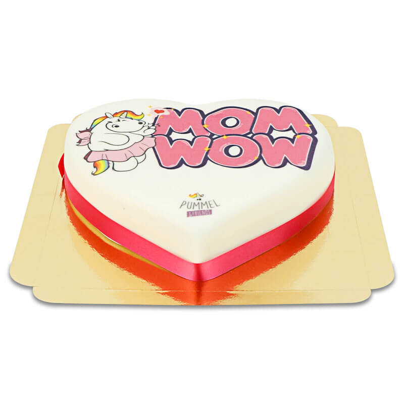Chubby Unicorn - Chubby Fairy "Mom Wow" Heart Cakes (Medium (25X24 cm (10 servings)))