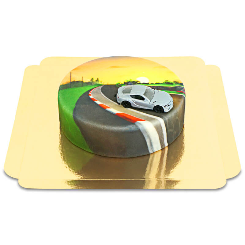 Toy car on cake - TOYOTA (Small (18cm (6 Servings)))