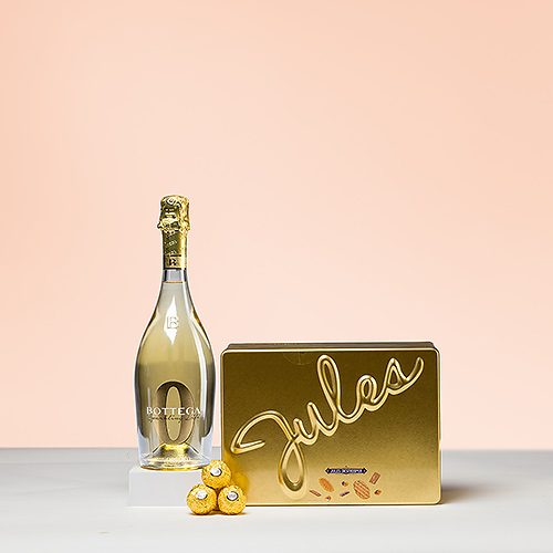 Golden Bubbles &amp; Sweets mit Bottega Zero Non-Alcoholic, 75cl