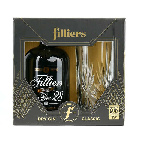 Filliers Dry Gin 28 und das Glas (Gin aus Belgien) – 46 %