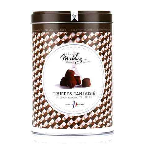 Kakaonibs-Trüffel in Blechdose