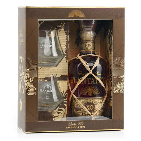 Plantation Rum XO 20th Anniversary Geschenkbox (2 Gläser)