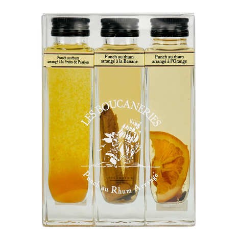 3er Rumpunsch Geschenkbox (Orange, Banane, Passionsfrucht) 18%