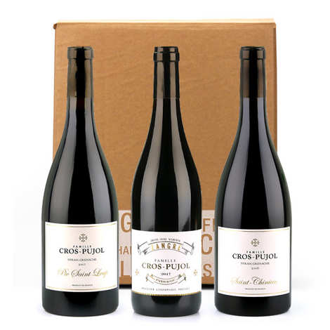 Weinsortiment der Famille Cros Pujol