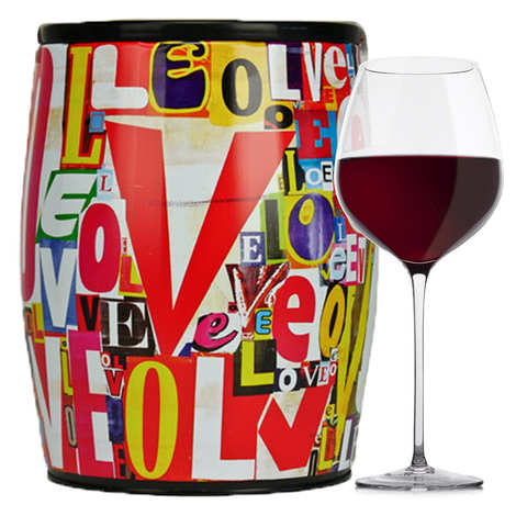 Rotwein Puech Haut Le Benjamin in einem Bib'Art - Thierry Spada
