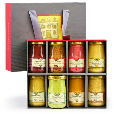 Aromatisierte Entdeckungsbox - 8 Fallot-Senfsorten