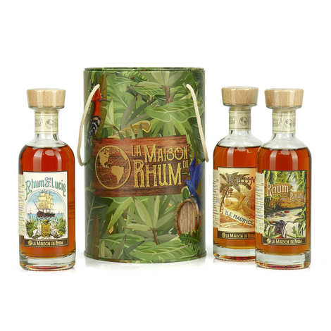 La Maison du Rhum Panama, St. Lucia und Mauritius – Entdeckungsbox mit 3 Rhums