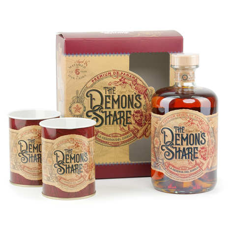 The Demon's Share 6 Jahre Rum-Geschenkbox mit 2 Gläsern