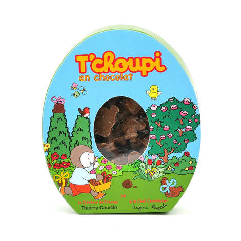 T'Choupi Überraschungs-Eierbox gefüllt mit Milchschokoladenkrapfen
