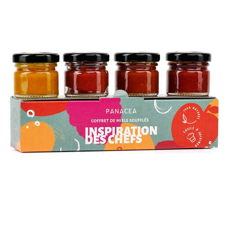 Gepuffter Honig - Chefs‘ Inspiration Box (Karton mit 4 Gläsern x 35 g)