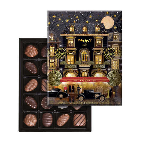 Schachtel mit 20 verschiedenen Maxim's Pralinen