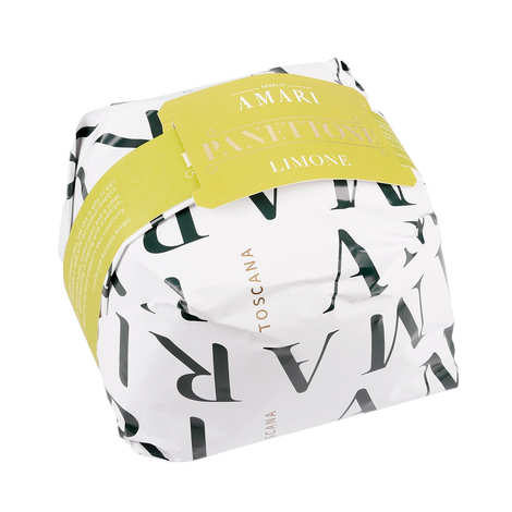 Amari Zitronen-Panettone mit weißer Schokoladenglasur (Panettone 500g)