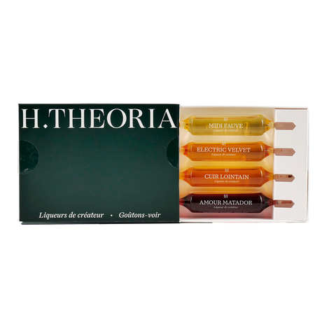 Entdeckerbox der H.Theoria Designer-Liköre – 4 Ampullen à 15 ml