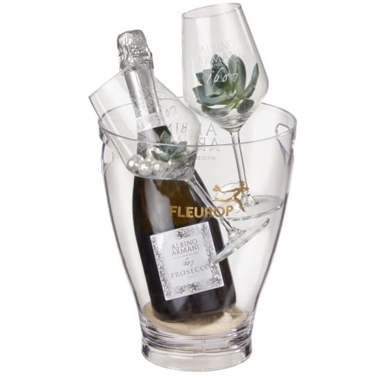 Stilvoller Prosecco Albino Armani DOC (75 cl) inkl. Eiskübel und zwei „Connaisseur“-Gläser