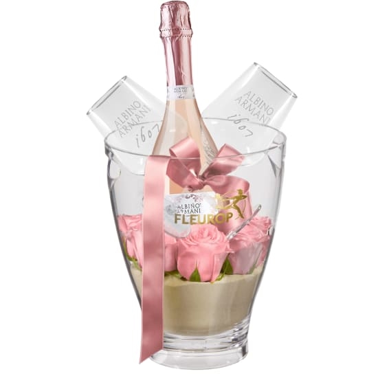 Süß & Schick mit Prosecco Rosé Albino Armani DOC (75 cl) inkl. Eiskübel und zwei „Connaisseur“-Gläsern