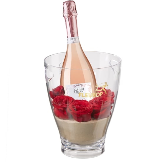 Weil ich dich liebe mit Prosecco Rose Albino Armani DOC (75 cl) inkl. Eiskübel