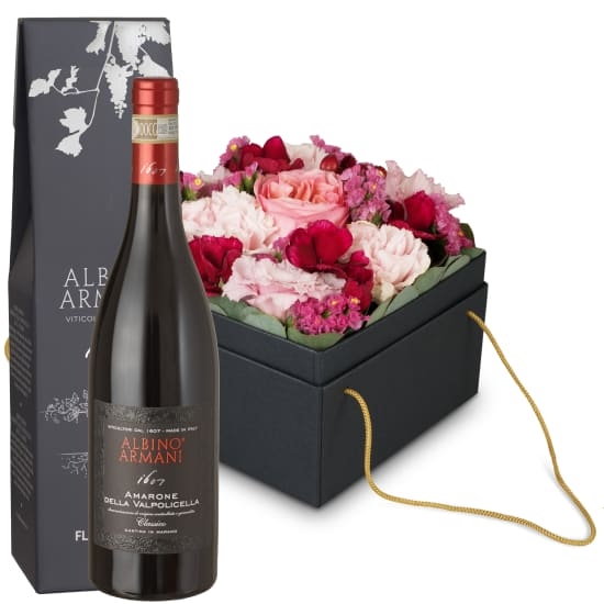 Flowerbox «Seville» (15 cm) mit Amarone Albino Armani DOCG (75 cl)
