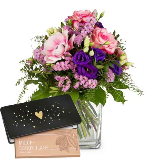 Spring Princess with Munz bar of chocolate «Heart» (Minimum)