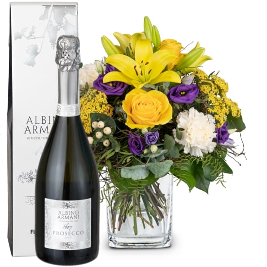 Sommersonnenschein mit Lilien mit Prosecco Albino Armani DOC (Minimum)