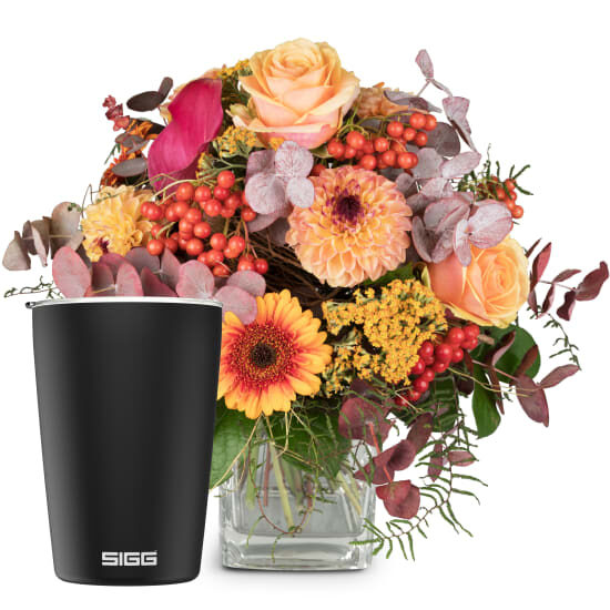 Spätsommerzauber mit SIGG Reisebecher NESO Cup Pure Ceram Black 0,3L (Minimum)