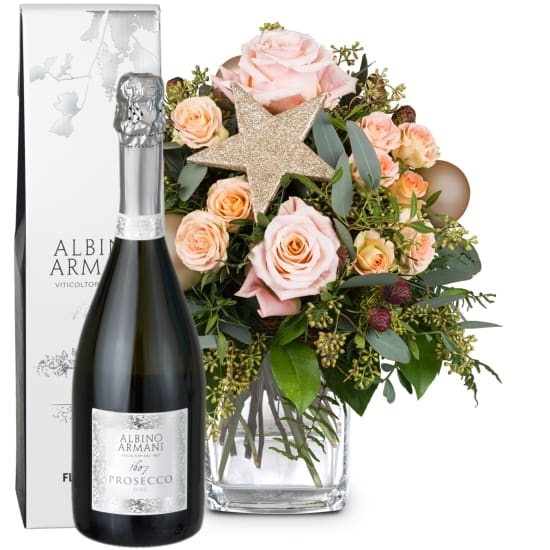 Shooting Star Bouquet mit Prosecco Albino Armani DOC (Minimum)