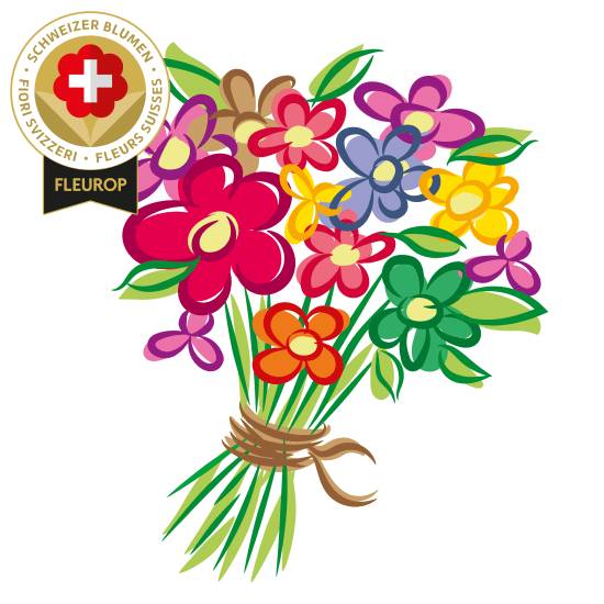 Saisonstrauss mit Schweizer Blumen (Minimum)