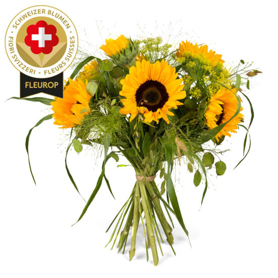 Sonnenblumenstrauß mit Schweizer Blumen