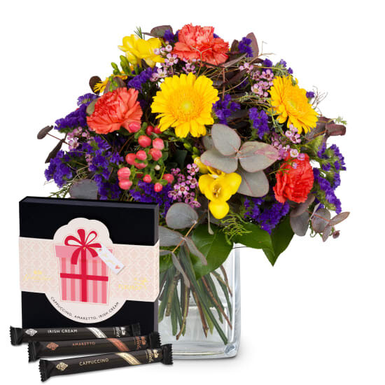 Blumenstrauß Gute Laune mit Gottlieber Huppen «Für Dich» (Minimum)