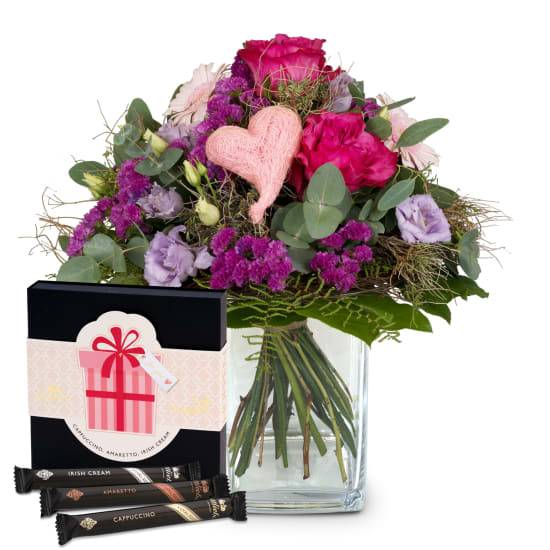 Blumenstrauß „Sweet Bloom“ mit Gottlieber Huppen „Für dich“ (Minimum)