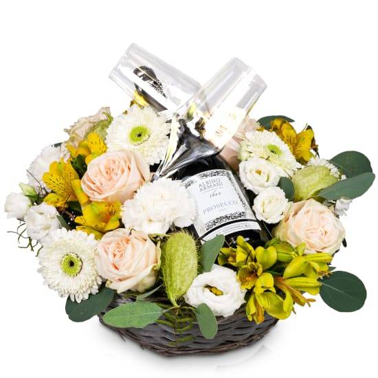 Flower arrangement «For the Party to End all Parties» with Prosecco Albino Armani DOC (Minimum)