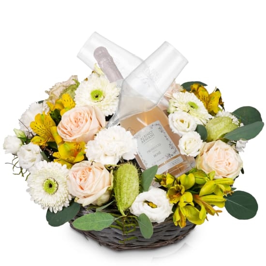 Flower arrangement «For the Party to End all Parties» with Prosecco Rosé Albino Armani DOC (Minimum)