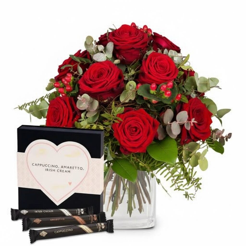 Blumenstrauß „Ich liebe dich“ mit Fairtrade-Rosen von Max Havelaar und Gottlieber Hüppen „Weiße Liebe“ (Minimum)